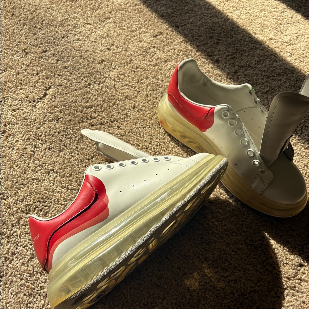 Alexander McQueen Red and White Sneakers